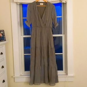 Bella Ella "On The List" Maxi Dress Size small, green, NWOT